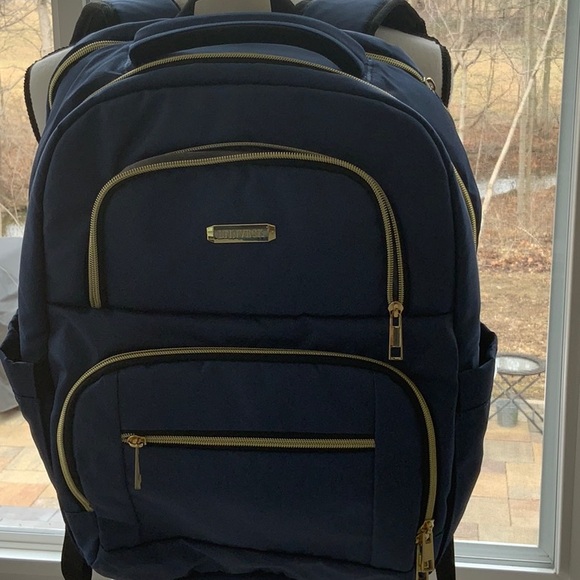 Navy Blue Women’s or Men's Travel Laptop Backpack - Picture 1 of 10